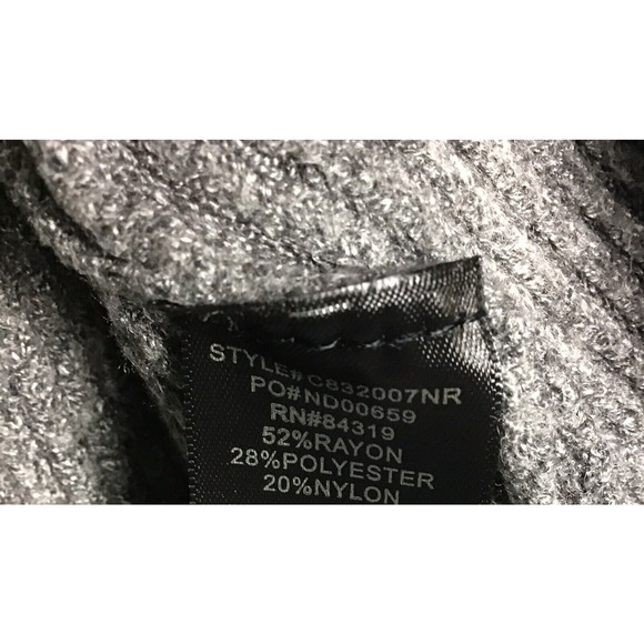 Devotion by Cyrus Women's Size Large Sweater Cowl Neck Chunky Knit Charcoal - Picture 4 of 13